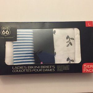 Bikini Briefs 100% Cotton 5-Pack Women's Size L